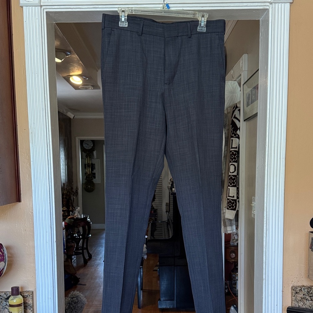 Dockers Dark Gray Plaid Trousers